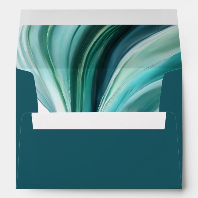 Wedding Envelopes-Modern Emerald Green- Envelope (Back (Bottom))