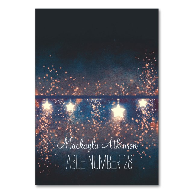 wedding escort cards moon stars (Front)
