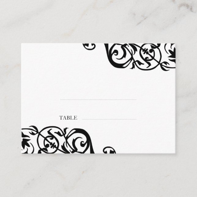 Wedding escort seating card custom print elegant (Front)