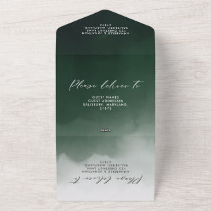 Wedding Eucalyptus botanical invite + rsvp