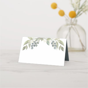 Wedding Eucalyptus Foliage Greenery Blank Place Card