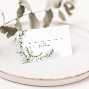 Wedding Eucalyptus Greenery Elegant Place Card
