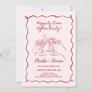 Wedding Evening Invites Happily Ever After Party