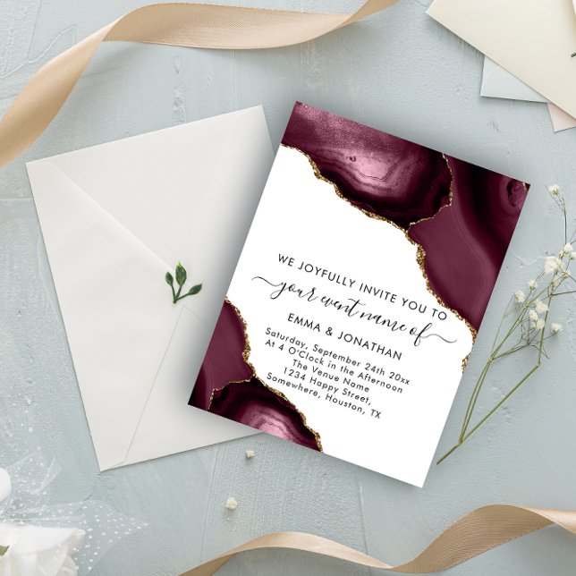Wedding Event QR Code Burgundy Gold White (Creator Uploaded)
