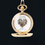 Wedding Family Anniversary Heart Photo Collage Watch<br><div class="desc">A combination of the timeless elegance of modern script with the warmth of a heart-shaped photo collage, creating a stunning tribute to your special bond. It's perfect for displaying in your home, office, or gifting to a loved one on a special occasion. Capture the essence of your relationship and treasure...</div>