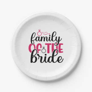 Wedding Family Of The Bride Paper Plate
