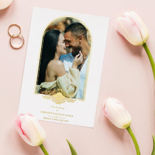 Wedding Fancy Golden Arch Effect Photo