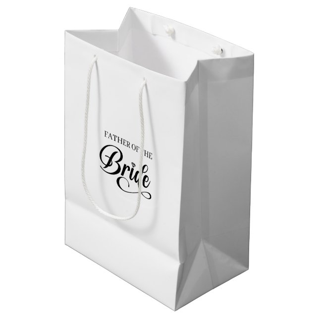 Wedding Father of Bride Gift Bag (Front Angled)