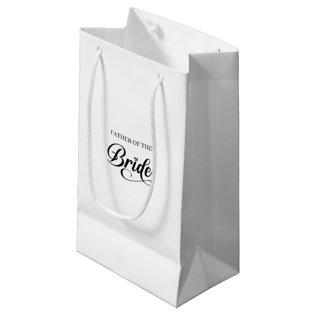 Wedding Father of Bride Gift Bag (Front Angled)