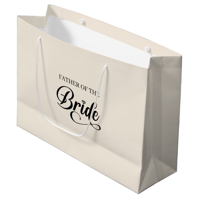 Wedding Father of Bride Gift Bag (Front Angled)