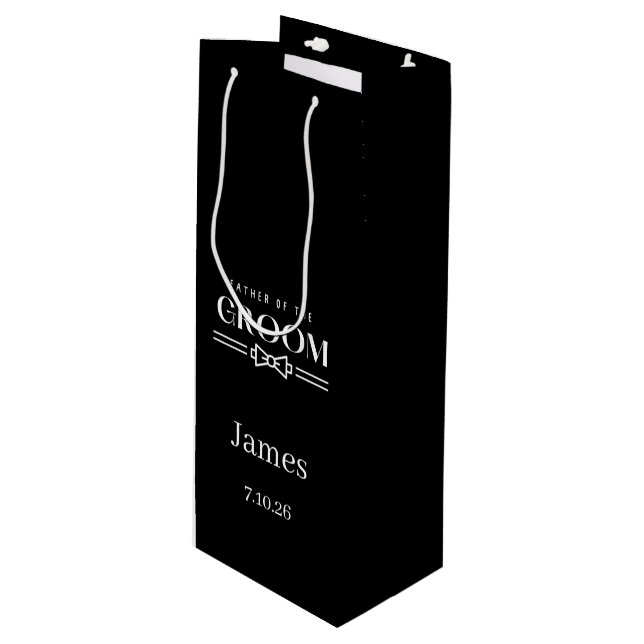 Wedding Father of the Groom Gift Bag (Front Angled)