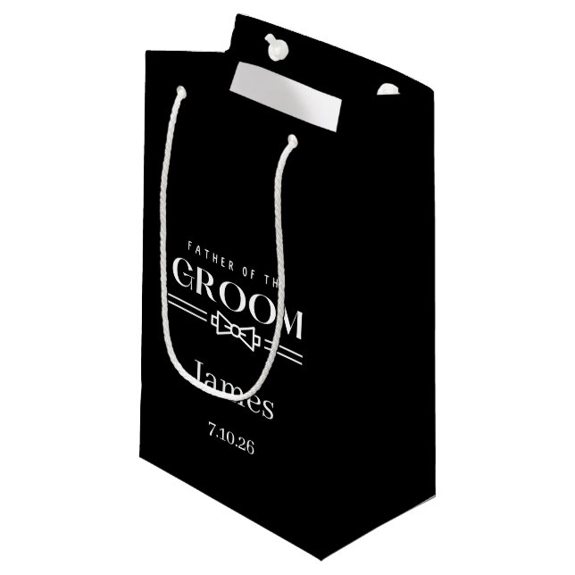 Wedding Father of the Groom Gift Bag (Front Angled)