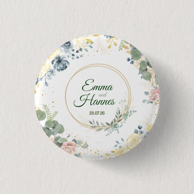 Wedding Favor - 3 Cm Round Badge (Front)