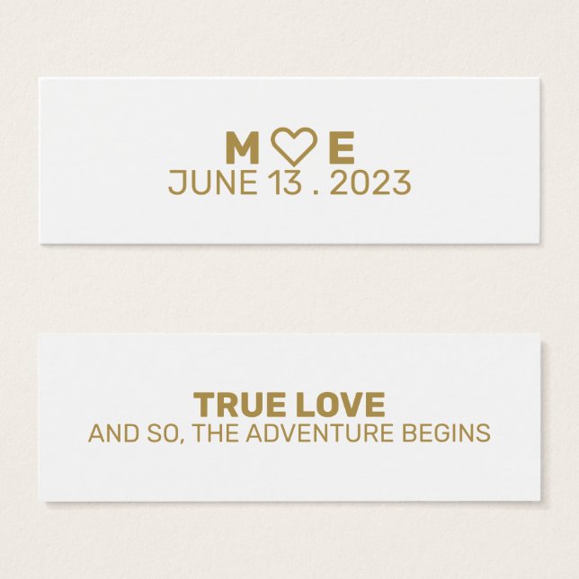 Wedding Favor Bookmark (Front & Back)