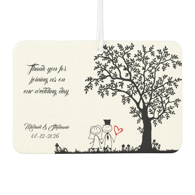 Wedding Favor  Car Air Freshener (Front)