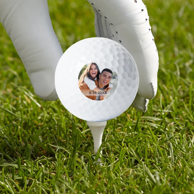 Wedding Favor for Golfers Engaged Couple Photo Golf Balls (Creator Uploaded)