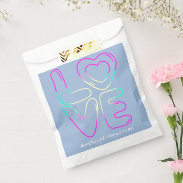 Wedding Favor love Personalized  Favour Bag (Sealed)