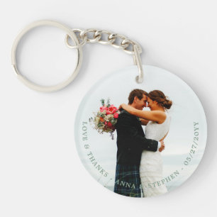 Wedding Favor Photo Personalized Key Ring