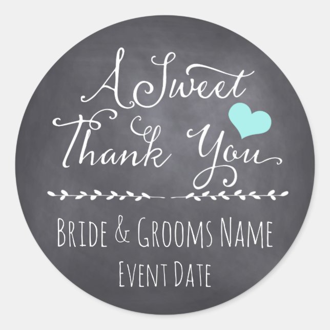 WEDDING FAVOR STICKER | A Sweet Thank You (Front)