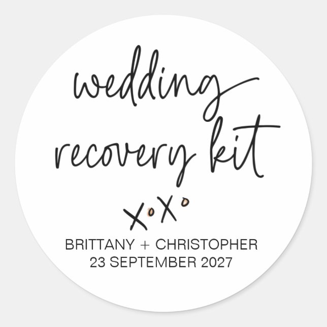 Wedding Favor Sticker Reception Favours for Guests (Front)