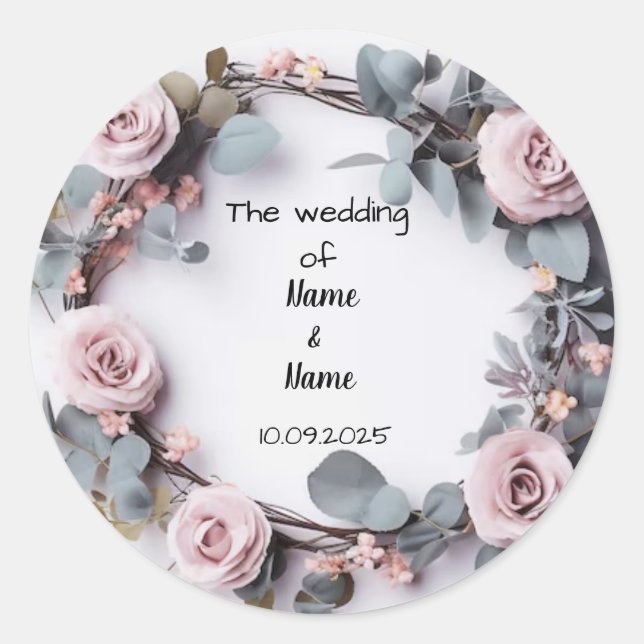 Wedding favor stickers  (Front)