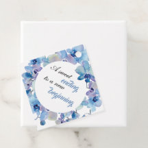 Wedding Favor Tags | Blue Orchid