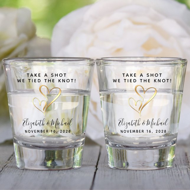 Wedding Favor Take A Shot We Tied The Knot Glass (Creator Uploaded)