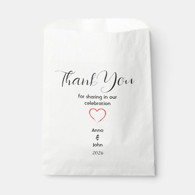 Wedding Favour Bags (Front)