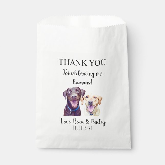 Wedding Favour Bags - Customised Pet Bag (Front)