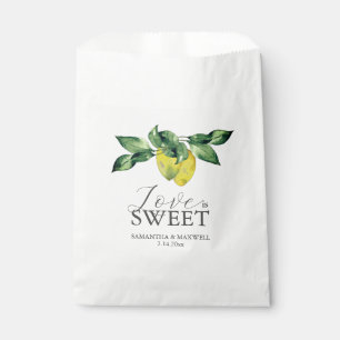Wedding Favour Bags Love Is Sweet Lemons & Leaves
