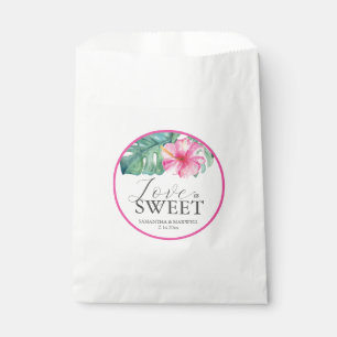 Wedding Favour Bags Tropical Pink Flower