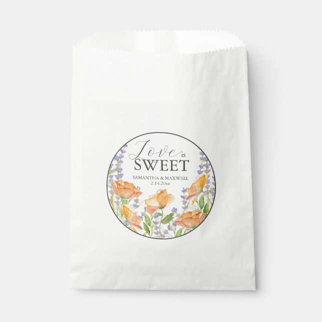 Wedding Favour Bags Wildflowers (Front)