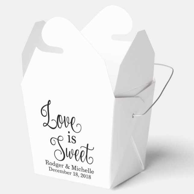 Wedding Favour Box - Love Is Sweet (Opened)