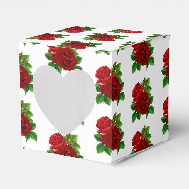 Wedding Favour Box with Heart Window (Front Side)