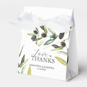 Wedding Favour Boxes Olive Branch Greenery