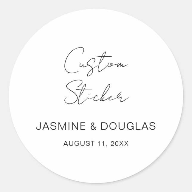 Wedding Favour Bridesmaid Shower Made For You Gift Classic Round Sticker (Front)