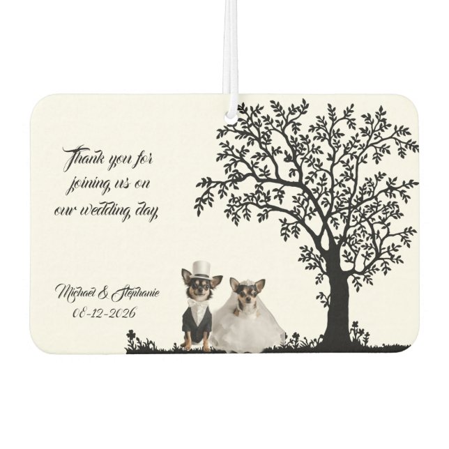 Wedding Favour  Car Air Freshener (Front)