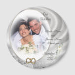 Wedding Favour diamonds photo Magnet<br><div class="desc">Wedding Favour diamonds photo Magnet. Image and illustration composition for elegant formal wedding, anniversary or engagement party template The text is fully customisable. Add your information or change it completely. Select a different font and colour. Template can be used for any special occasion. Simply change the text to suit your...</div>