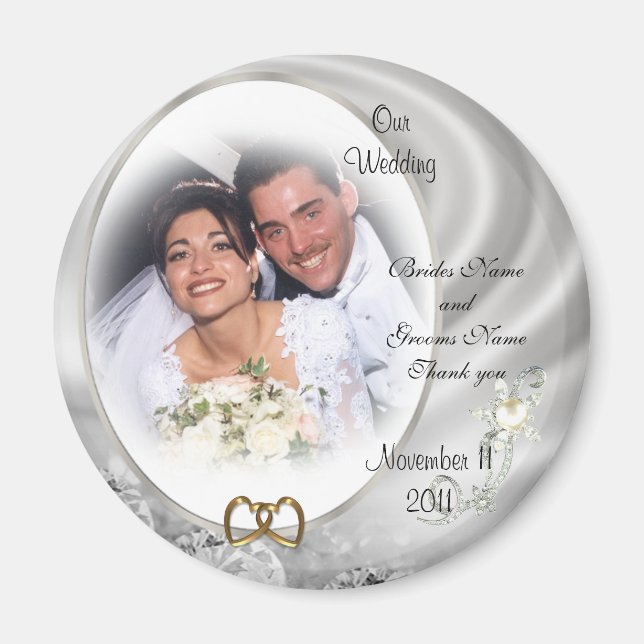 Wedding Favour diamonds photo Magnet (Front)