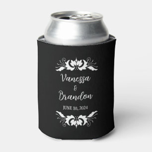 Wedding favour elegant ornament custom script  can cooler