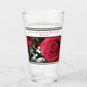 Wedding Favour Glass Red Roses