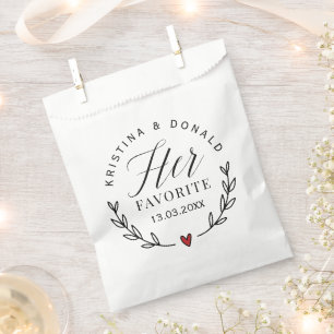 Wedding Favour Her Favourite  Favour Bag