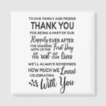 WEDDING FAVOUR MAGNET<br><div class="desc">Why not give your guests a memory to treasure they will always remember the special day they shared with you</div>