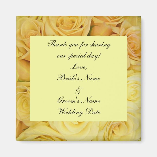 Wedding Favour Magnet Template (Front)