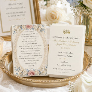 Wedding Favour Marriage Prayer Keepsake