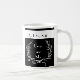 Wedding Favour Mug Black and White Series