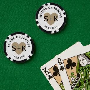 Wedding Favour Name Betting on Forever Cute Poker Chips