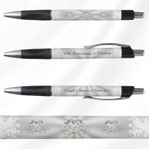 Wedding Favour PENS Personalised. Diamond Pens