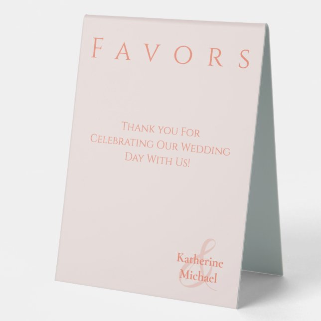 Wedding Favour Sign-Blush (Front)