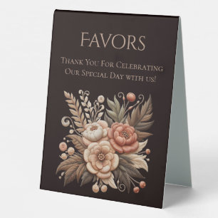 Wedding Favour Sign-Country Flowers